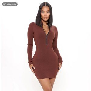 Brooklyn Snatched Mini Dress - Chestnut Small